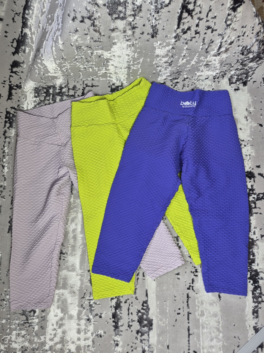 Croco Skin Seamless cropped Leggings activewear Booty by Brabants set of 3 New